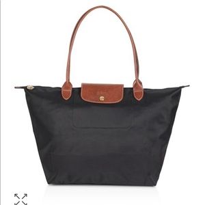 Longchamp Le Pliage Large NylonShoulder Tote Black